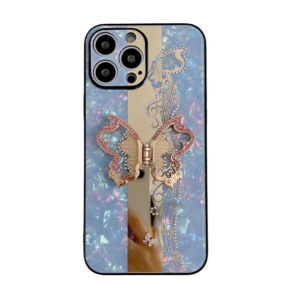 Bling Strass Téléphone Cas Designer Cas Papillon Diamant Golden Line Couvre pour iPhone XR X 11 12 13 PRO MAX nouveau style