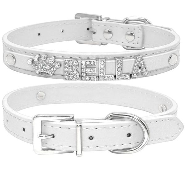 Colliers de chien de chiot strass Bling personnalisé petits chiens collier de Chihuahua collier personnalisé nom charmes accessoires pour animaux de compagnie 8096729