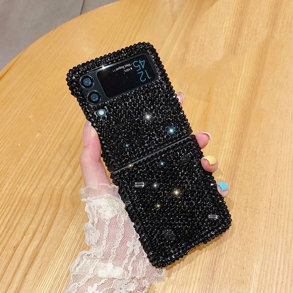 Bling Rignestones Designer Diamonds Classe de téléphone portable pour hommes pour hommes Samsung Galaxy Z Flip 1 2 3 4 Fold 5G Crystal Glitter Sparkle Mobile Back Covers Fundas
