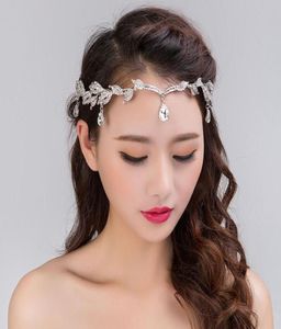 Bling Argent Populaire Ruban Mini Fleur Strass Cheveux De Noce Accessoires De Cheveux De Mariage Diadème Pour Couronnes De Mariée Headpieces8754243