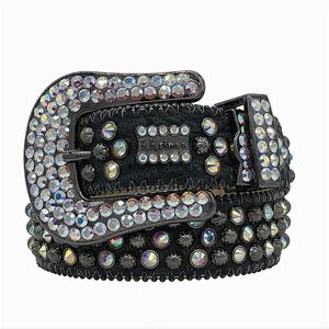 Bling clouté cristal mode diamant bb simon ceinture femme décontractée designer en cuir pour homme dame ceintures hommes largeur 3,8 cm rock luxes strass boucle punk ceintures