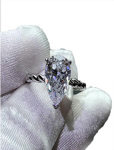 Bling Water Drop 3ct Lab Diamanten Ring 925 Sterling Zilver Bijou Engagement Wedding Band Ringen Voor Vrouwen9837523