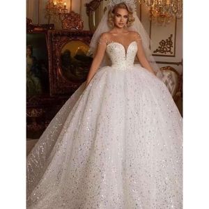 Bling bruiloft vintage jurk bescheiden jurken sexy ball jurk wid kristallen kralen ruches plus size kathedraal trein koninklijke bruidsjurken es s s s s