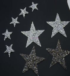 Blingbling Star Design Crystal Fix Motifs de strass de ramiage Iron On Transfert Rhinestone Patches Applique pour la chaussure de vêtements 10pcslot1700909