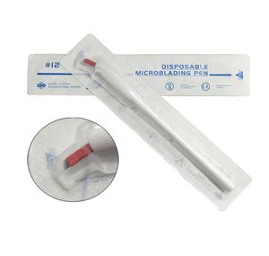 Emballage à blister White Disposable Microblading Tattoo stylo avec lame cf u aiguille microlladage aiguille manuelle aiguille microblade 8803560