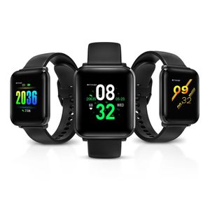 BLITZWOLF® BW-HL1 Récompense cardiaque Tension sanguine Moniteur d'oxygène 8 Mode Sportif IP68 Imperméable Multi-Langue Affichage Musique Control Watch Smart - Noir