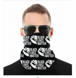 BLM Black Lives Matter sans couture Gaiter Shield Scarf Bandana Face Masques UV Protection pour le cyclisme de moto Running Running HE1873414