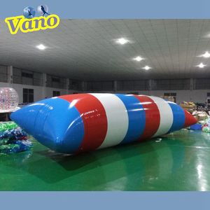 Blob Lanceur d'eau Oreiller de saut de lac Coussin gonflable Jumper Aqua Trampoline Aventure extrême Jeu d'amusement d'été 5 m 6 m 8 m 10 m