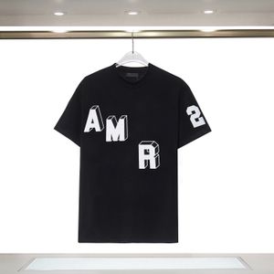 Block AMI – T-Shirt à manches courtes pour hommes et femmes, ample, imprimé en trois dimensions, Design, sens de Niche, identique, 518