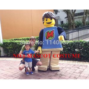 Block Bricks Max Man Mascot Custom Cartoon Characon Carnival Costume Mascot Costumes