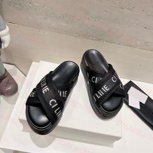 Blokglaasjes ontwerpers sandalen schoenen schoenen luxe dames sandalen mesh textiel schoenen rubberen wig