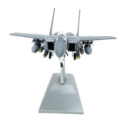 Blocs 1 100 échelle F 15E modèle d'avion de chasse Miniature exquise pour décor 230329