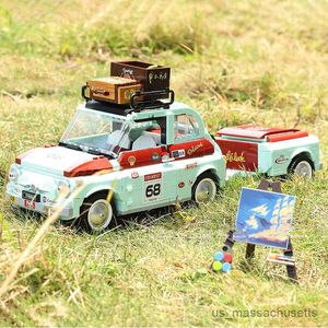 Blokken 1000+PCS Technische mint Beetle Station Wagon Building Blocks Classic Car 10252 Model Voertuig Montage Brick Toy Gift for Kid Boy R230817