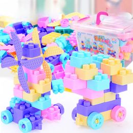 Bloqueos 100 piezas de partículas grandes bloques de construcción de bricolaje de juguete Inserción de juguetes Construcción juguetes para niños Educación Educativa Juguetes