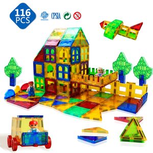 Blokken 116 stuks magnetische bakstenen bouwset constructor games magnet designer tegels educatief speelgoed voor kinderen 230209