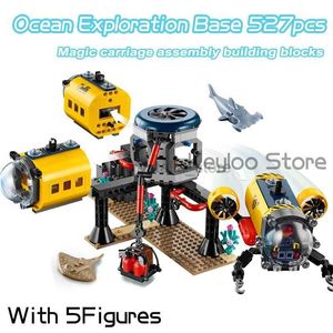 Blokken 11616 City Series Ocean Exploration Base Bouwstenen Submarine Research Ship Vessel Fit 60265 Bricks Speelgoed voor jongens Geschenken 240120