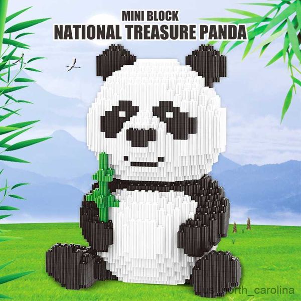 Blocs 1368 pièces Panda assemblé jouet blocs de construction Micro animaux éducatifs diamant jouets pour enfants cadeaux R230907