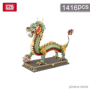 Blocs 1416 pièces bloc Dragon chinois Style chinois animaux Mini blocs de construction bricolage fille assemblage briques jouets cadeaux de noël 1928