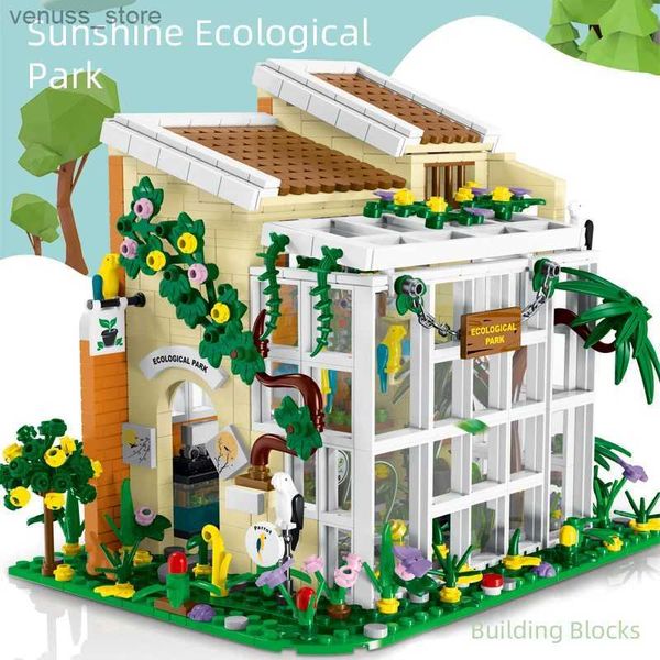Blocs 1506pcs City Street View Sunshine Ecologic Park House Modèles Blocs de construction LED Architecture LED Bricks Kids Toys Cadeaux R231208