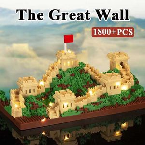 Blocs 1800 + pcs Grand de Chine Blocs de Construction Célèbre Architecture Du Monde Fortifications Jouets Micro pour Enfants Adultes R230701