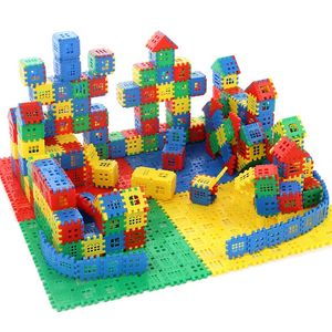 Blocs 180 pièces de grande taille en plastique 3D jouets de construction interconnectés pour les enfants apprenant coloré bricolage bloc garçons jouet jeu de cerveau 231114
