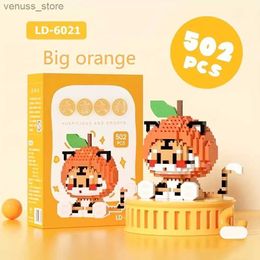 Blokken 1pc Grote oranje en grote peer Bouwsteensets Puzzel voor volwassenen en kinderen Bouwsteenspeelgoed Perfect educatief speelgoed Geschenk R231208