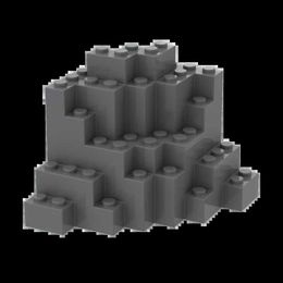 Blokken 1Pc MOC-onderdelen 23996 Rock Brick 8 x 8 x 6 Compatibele stenen DIY Monteren Bouwstenen Deeltje Kid Puzzel Hersenspeelgoed Geschenk 240401