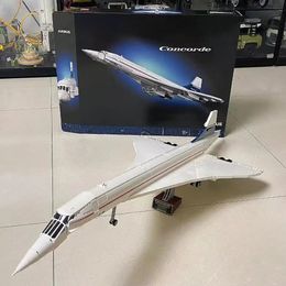 Blokken 2023 10318 PICTOGRAMMEN Concorde Airbus Beroemde Supersonische Commerciële Passagiersvliegtuig Modelbouw Speelgoed Voor Kinderen Geschenken 231118