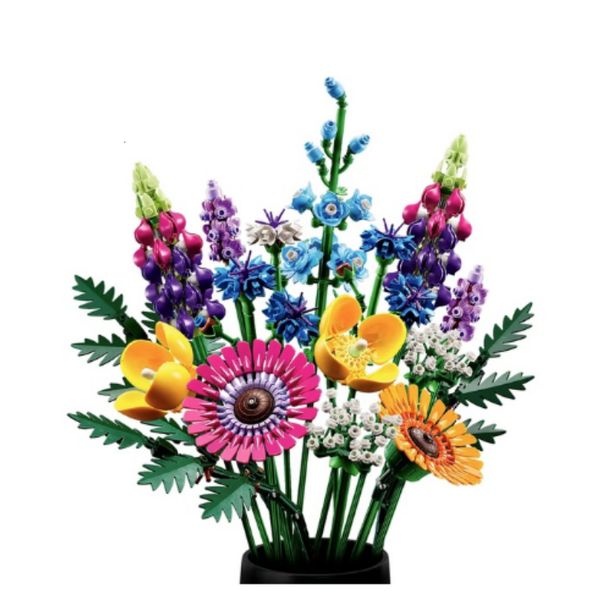 Blocs 2023 En stock 10313 Bouquet de fleurs sauvages 10314 Bloc central de fleurs séchées Brique Jouet Plante Pot Cadeau Ensemble pour enfants 230222