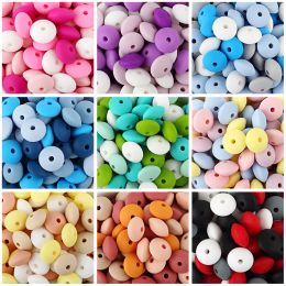 Bloques de 20 piezas Bobas de silicona Baby 12 mm de lentejas Pacientes de bricolaje clips cadena colgante BPA Free EcoFry Baby Toys Toys Accesorios