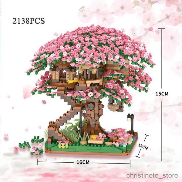 Blocs 2138 pièces Mini fleur blocs de construction bricolage plante fleur arbre maison modèle ornements enfants jouets filles cadeaux de noël R231120