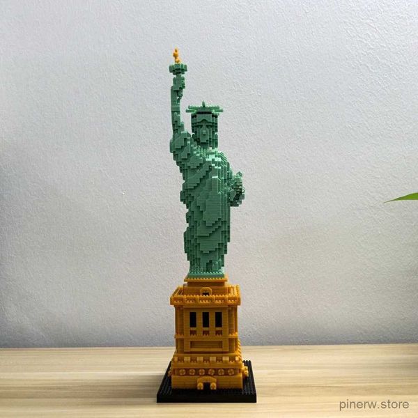 Bloques 2510 piezas de bloques de construcción en miniatura de la Estatua de la Libertad para proporcionar regalos creativos e históricos para adultos y modelo Chi
