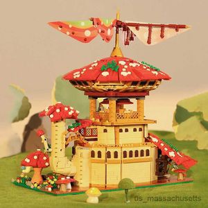Blokken 2763PCS Fairy Tale Ganoderma Hotel Building Builds Mushroom House Village Architecture Micro Assemble B Story Toy Gift Girl R230817