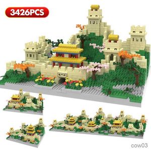 Blocks 3426 Stück Mini Chinesisch Die Große Mauer Architektur Bausteine Traditioneller Berühmter Aussichtspunkt Haus Ziegel Spielzeug Für Kinder Geschenke R230718