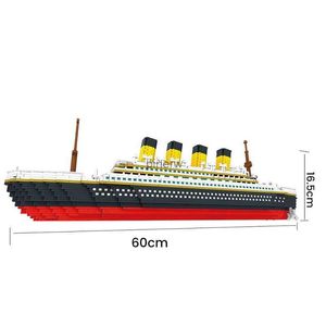 Blocks 3800 pièces blocs Titanic bateau de croisière modèle de bateau bricolage assembler des blocs de construction classique brique jouets cadeau d'anniversaire pour les enfants