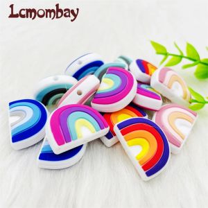 Blocks 50 / 100pcs BPA Mini Free Mini Silicone Rainbow Beads Rodeurs Toys Toys Baby Products Tiny Rod Pandants