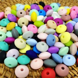 Blocs 500 / 1000pcs Perles de silicone Perles de lentilles 12 mm