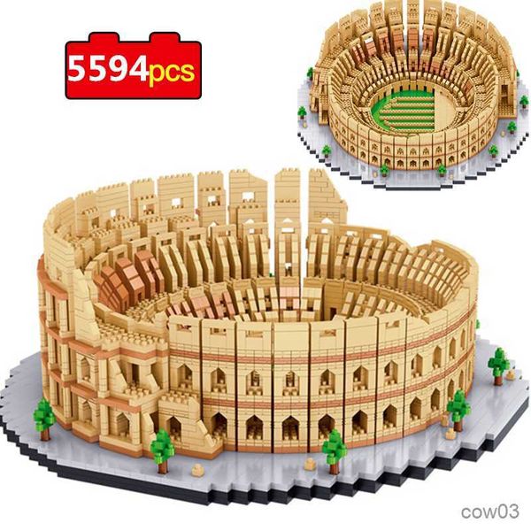 5594 Uds bloques de construcción de arquitectura mundial modelo italiano DIY Mini bloques de diamante juguetes para niños regalo de Navidad R230718