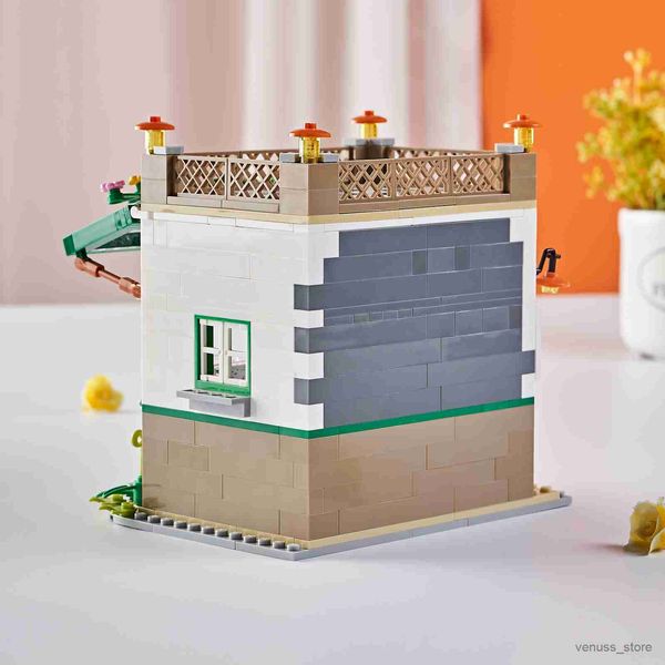 Bloques 643 unids Mini City Street Building Blocks Sets Kits Flower Room Dormitorio Micro Modelo Juguetes Educativos para Niños Niñas Regalo R230701