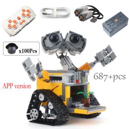 Blocs 687pcs Robot Motoralized Hightech App RC Robot Motor Power Fonctions Modèle de blocs éducatifs Diy Modèle pour enfants Toys Gift
