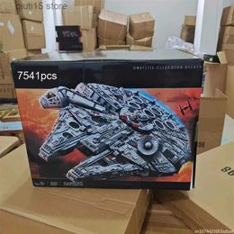 Blokken 7541pcs Millennium Ship Falcon Bouwstenen Compatibel 75192 05132 Star Destroyer Bricks Kerst Verjaardagscadeaus T231011