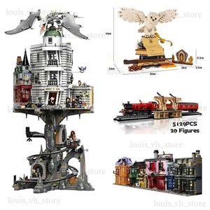 Blokken 76417 Wizarding Bank 75978 Gringotts Building Blocks Bricks Ironbelly Dragon Castles Toys Christmas Gifts Kits jongens volwassen 71043 T240325