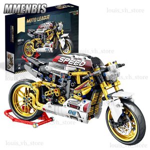 Blokken 890pcs City Super Motorbike Building Model blokken Moto Road Racer Moc Bricks Christmas Gifts Toys For Kid Boys Adult Technical T240325