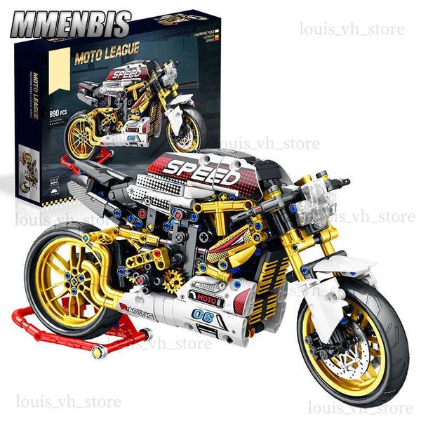 Blocs 890pcs City Super Motorbike Building Modèle Blocs Moto Road Racer Moc Bricks Christmas Gifts Toys for Kid Boys Adult Technical T240325