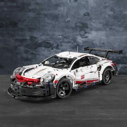 Blokken 911 RSR Techniek Auto Compatibel 42096 Bakstenen 1580 stuks Modelbouwpakket voor volwassenen Geschenken Kinderen Blokken ConstructiespeelgoedL240118