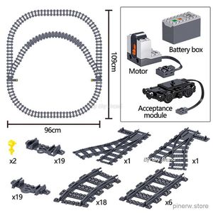 Bloques 941PCS Técnico RC Tren de Alta Velocidad Modelo Energía Eléctrica Batería Piezas de Motor Control Remoto Bloques de Construcción Juguetes para Niños Niños