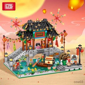 Blocs Architecture chinoise ancienne maison blocs de construction 2023 maison modèle assemblage jouet cadeau de noël pour les enfants R230718