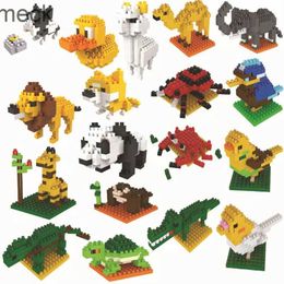 Blocs de construction de particules miniatures animales assemblés jouets intellectuels mini jouets pour enfants