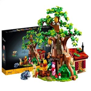 Blokken AogerWinnie De Pooh Boomhuis Beer DIY Building Cartoon 3d Model Montage Speelgoed Kinderen Verjaardagscadeau 231109