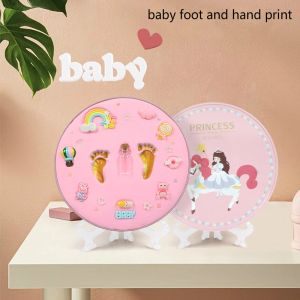 Blocks Baby Gift Baby Footprint Air Séchage Argile Soft Articles bébé Babies Foot Imprint Imprint Kit DIY CASTING TOY